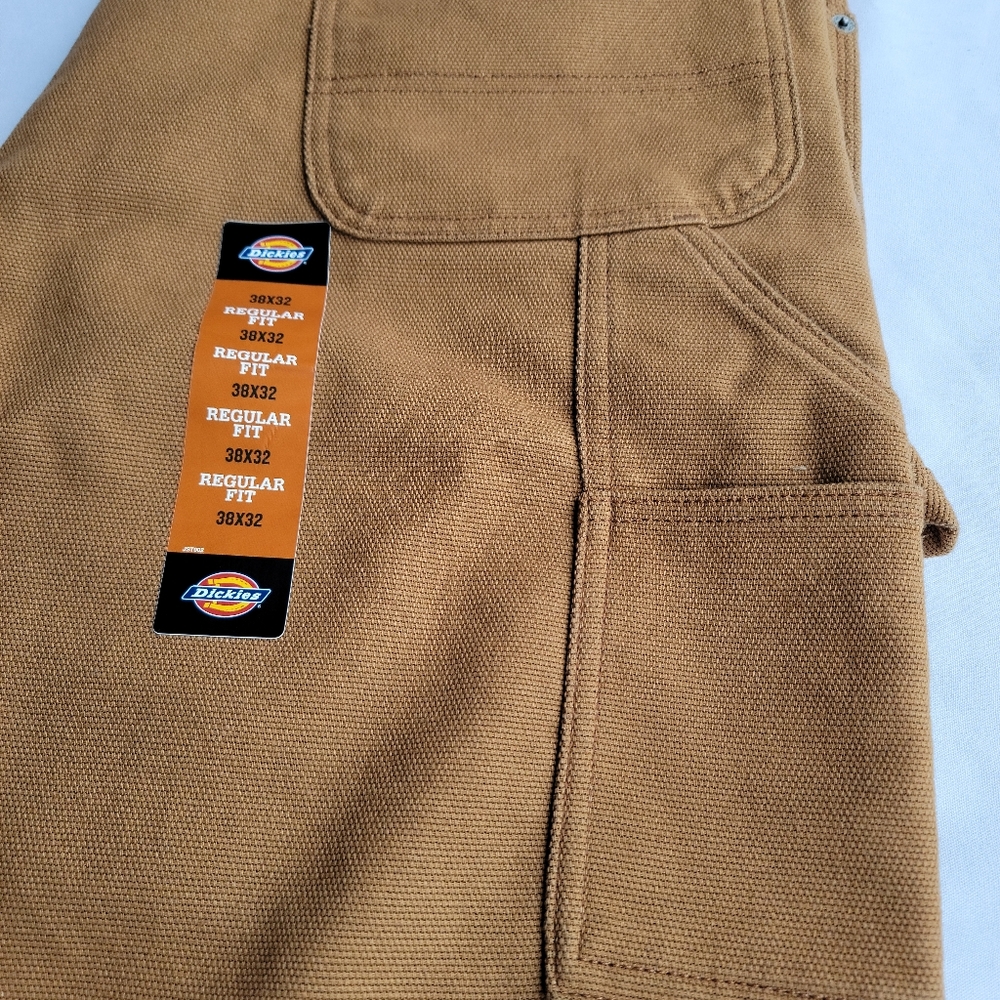 Dickies Insulated Carpenter Pants. Brown.5 Pocket Flat Fronts, Hammer Loop.